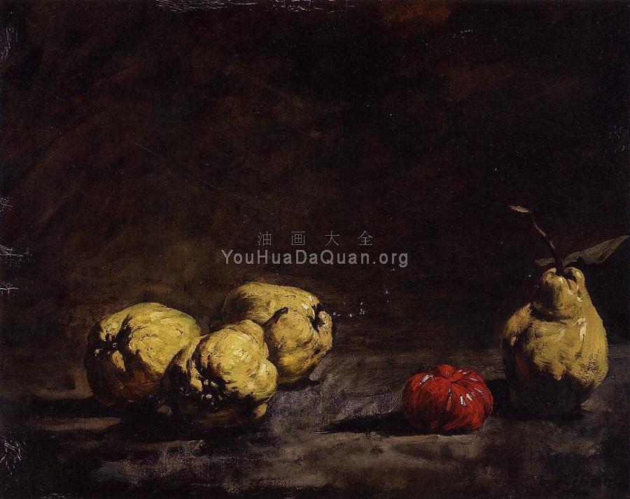 Still Life with Pears and a Quince - 西奥多·奥古斯汀·立波特